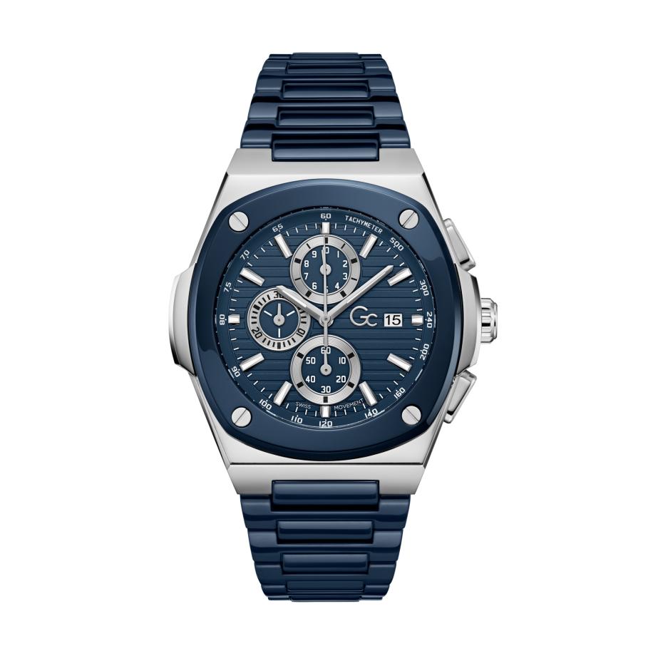 Gc Analoog horloge Coussin marine / zilver Zilver