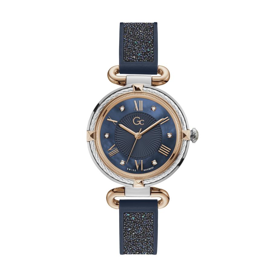 GC Gc Analoog horloge CableChic marine / navy / goud / zilver -