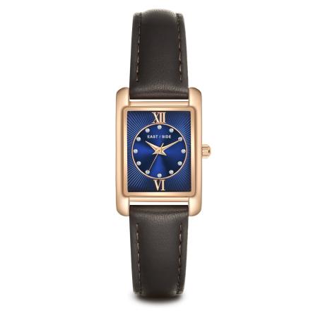 EASTSIDE Eastside Analoog horloge blauw / bruin / goud / zilver