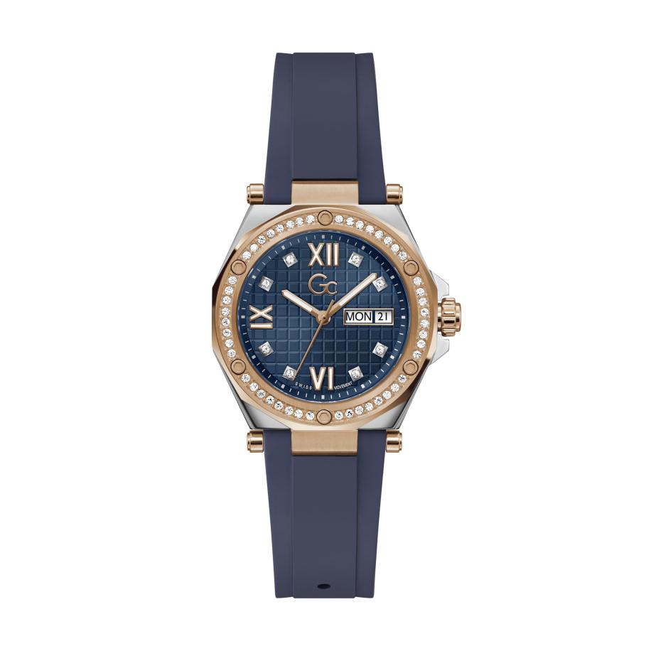 GC Gc Analoog horloge Legacy Lady marine / navy / goud / zilver -