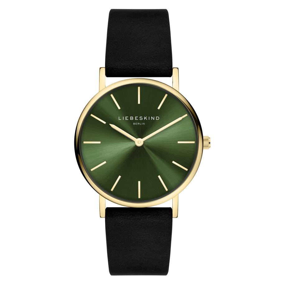 Liebeskind Berlin Analoog horloge goud / groen / zwart Zwart