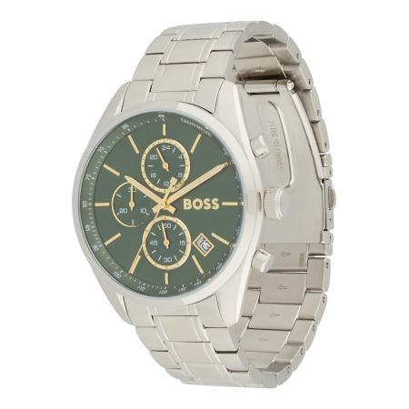 Hugo Boss BOSS Analoog horloge Grand Prix 44 groen / donkergroen / zilver
