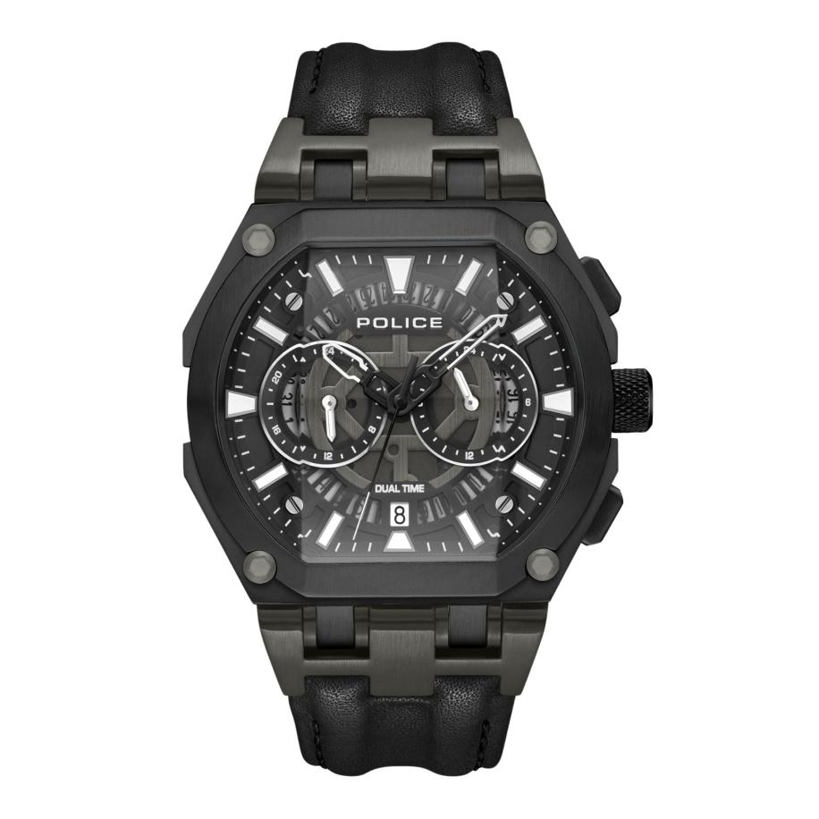 Police POLICE Analoog horloge Shield zwart / zilver -