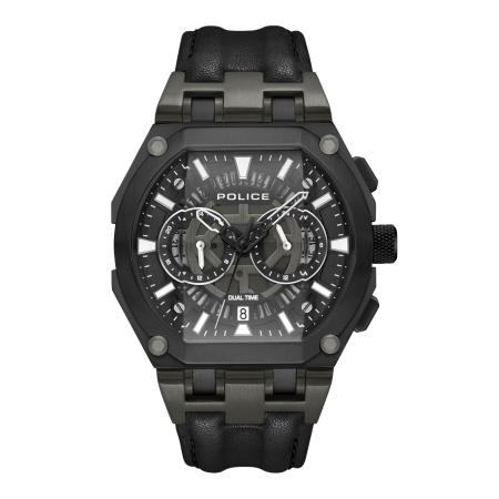 Police POLICE Analoog horloge Shield zwart / zilver