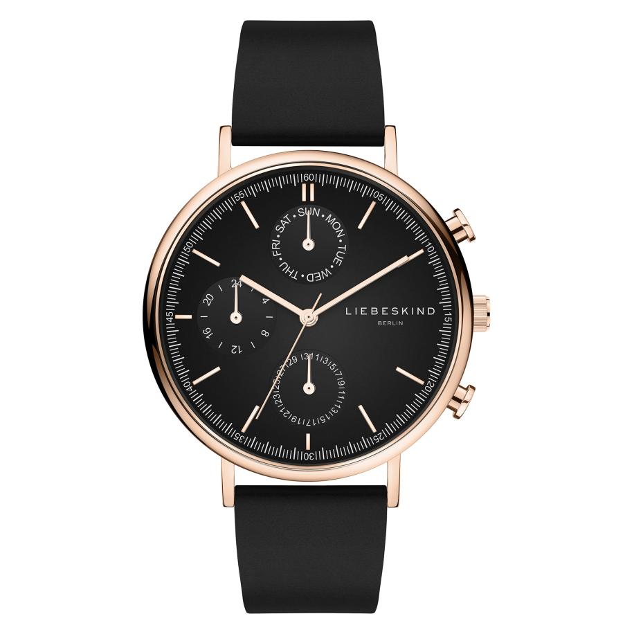 Liebeskind Berlin Analoog horloge rose-goud / zwart Goud