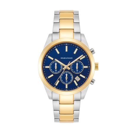 Spears & Walker Analoog horloge marine / goud / zilver