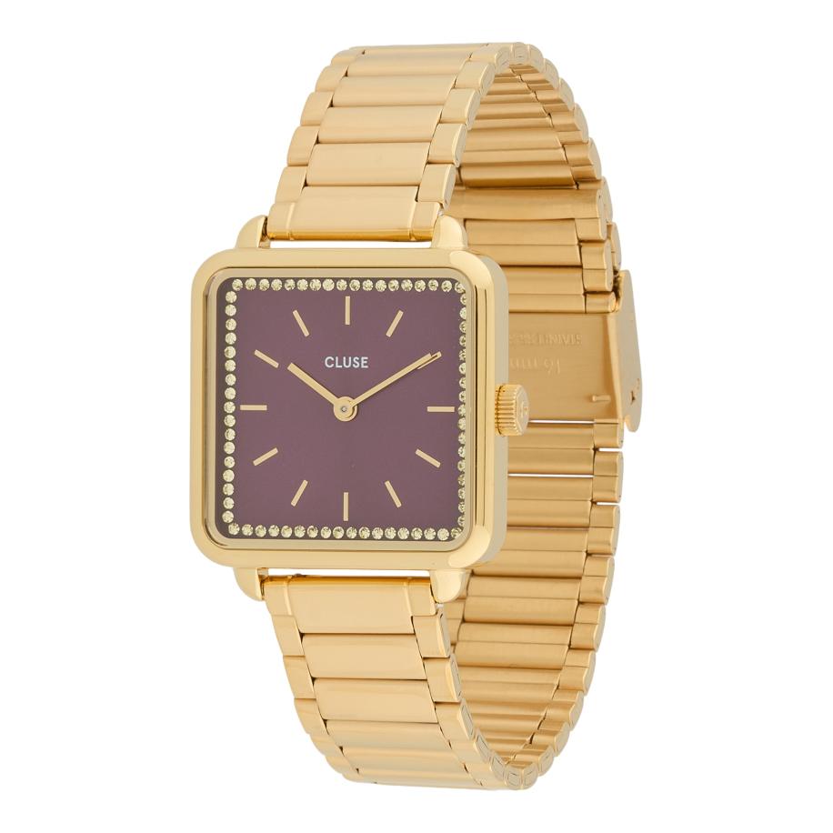 CLUSE Analoog horloge goud / wijnrood Rood