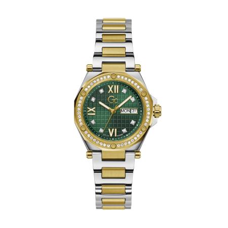 GC Gc Analoog horloge Legacy Lady goud / donkergroen / zilver
