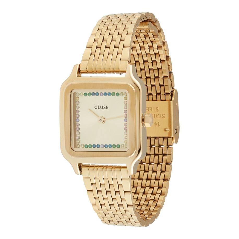 CLUSE Analoog horloge pasteelgeel / goud Goud