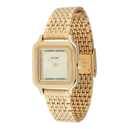 CLUSE Analoog horloge pasteelgeel / goud