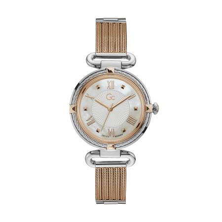 GC Gc Analoog horloge CableChic goud / zilver / parelwit