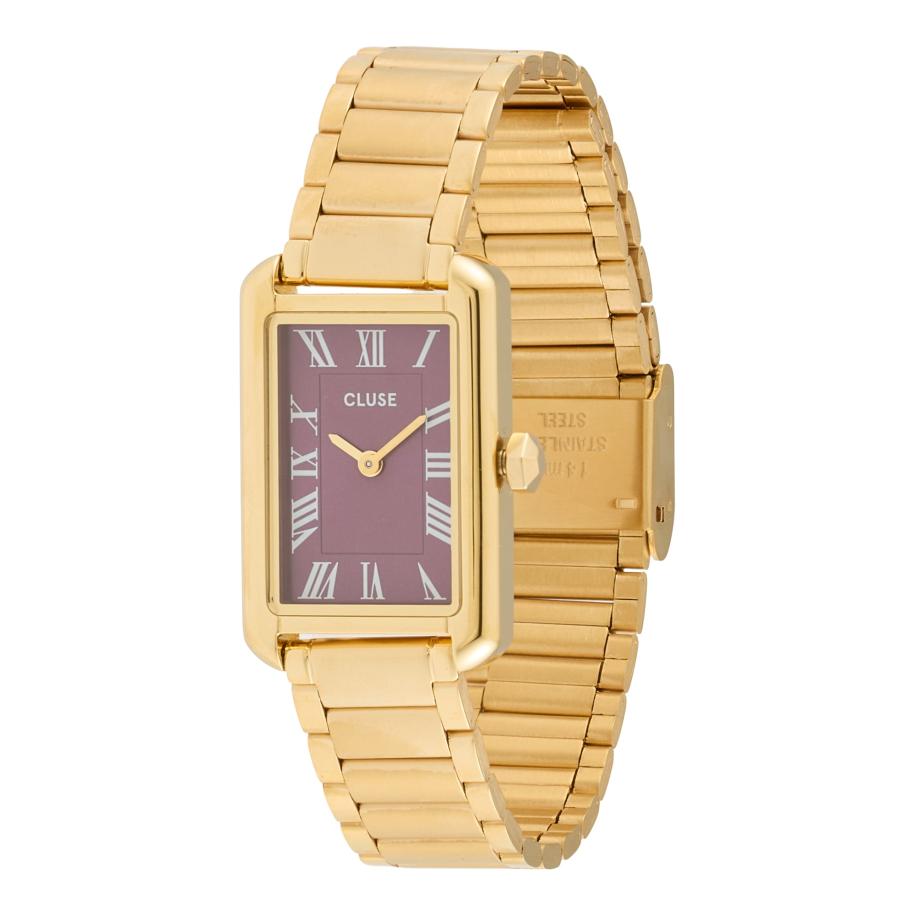 CLUSE Analoog horloge goud / wijnrood Rood