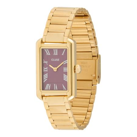CLUSE Analoog horloge goud / wijnrood