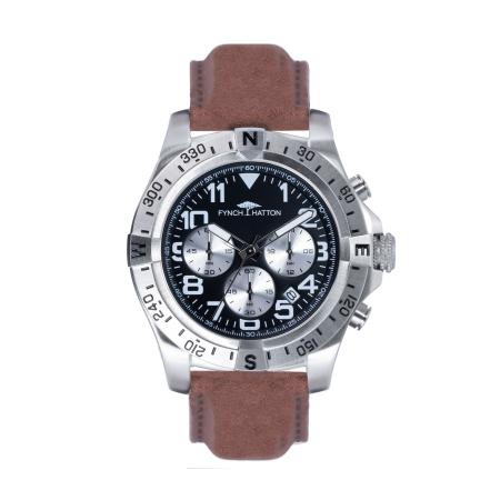 Fynch-Hatton FYNCH-HATTON Analoog horloge bruin / zwart / zilver