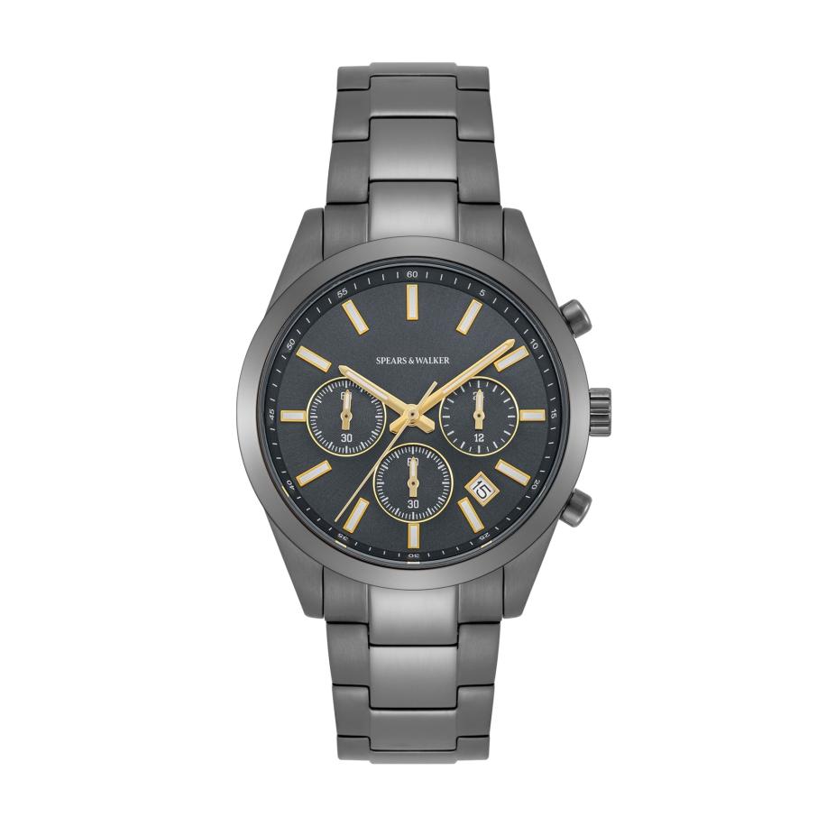 Spears & Walker Analoog horloge geel / antraciet Grijs