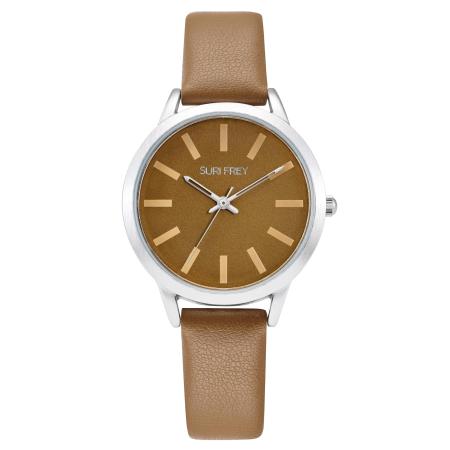Suri Frey Analoog horloge Lissy bruin / zilver