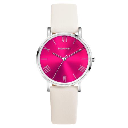 Suri Frey Analoog horloge Gracey lichtbeige / pink / zilver