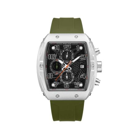 Police POLICE Analoog horloge Coswig olijfgroen / wit