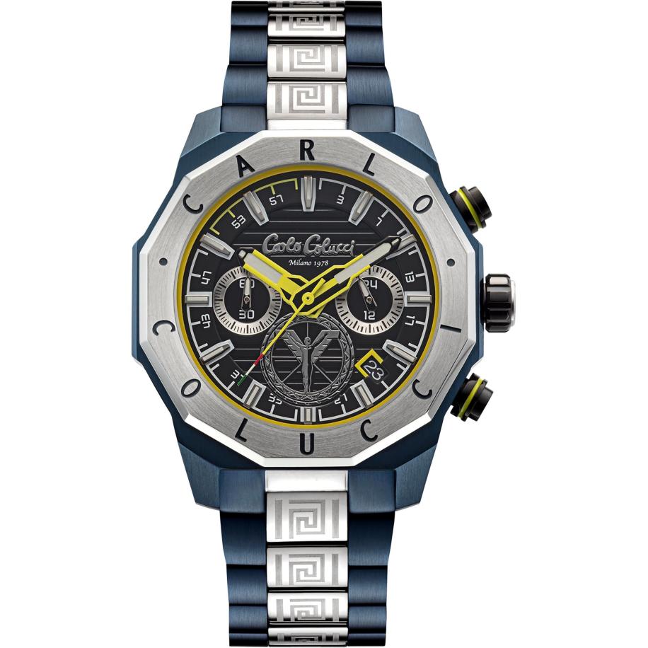 carlo colucci Carlo Colucci Analoog horloge Dorgnach blauw / zilver -