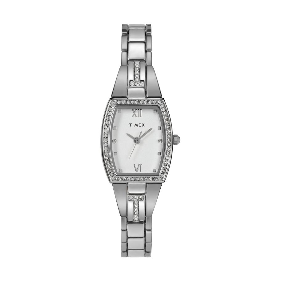 TIMEX Analoog horloge Main Street Tonneau zilver Zilver