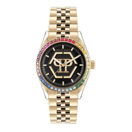 Philipp Plein Analoog horloge goud / groen / karmijnrood / zwart