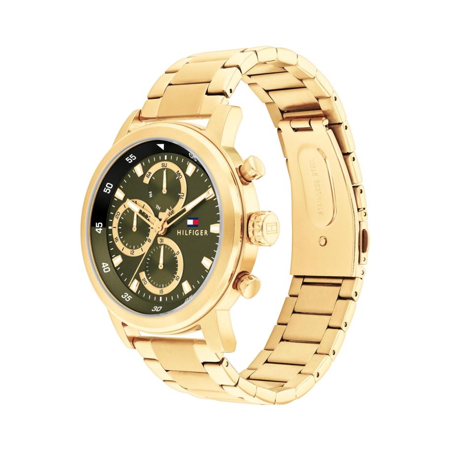 Tommy Hilfiger TOMMY HILFIGER Analoog horloge Rocky goud / olijfgroen -