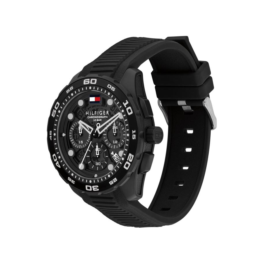 Tommy Hilfiger TOMMY HILFIGER Analoog horloge Regatta lichtgrijs / rood / zwart / wit -