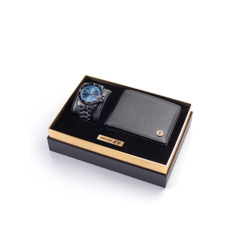 Police POLICE Analoog horloge Thornton blauw / goud / zwart -