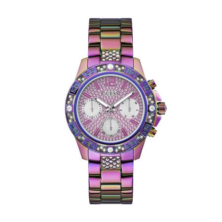 Guess GUESS Analoog horloge Majesty goud / groen / lichtlila