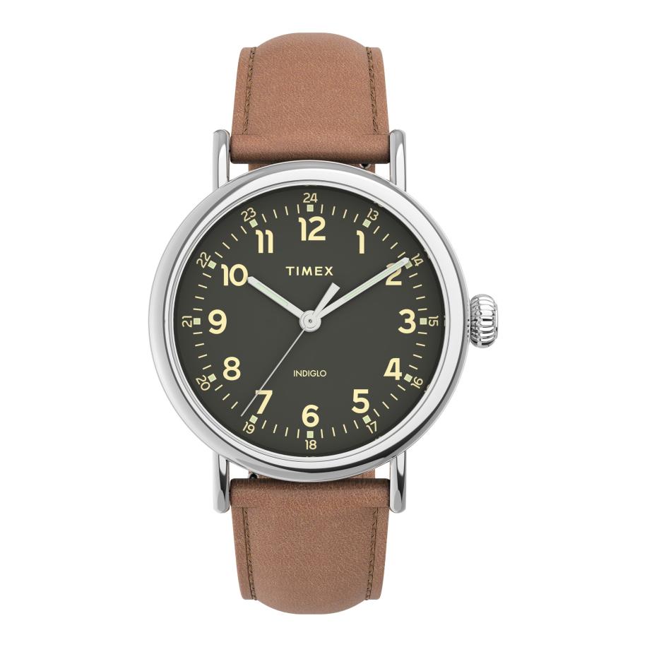TIMEX Analoog horloge Standard Essential bruin Bruin
