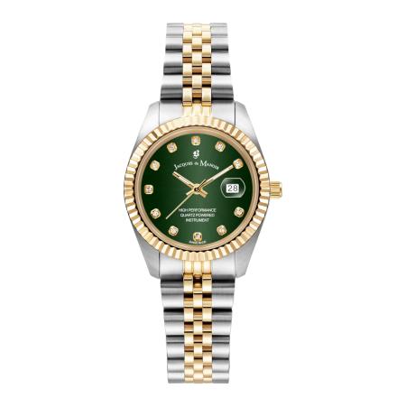 Jacques du Manoir Analoog horloge goud / groen / zilver