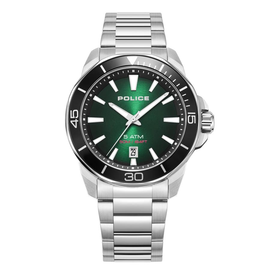 Police POLICE Analoog horloge Thornton groen / zilver -