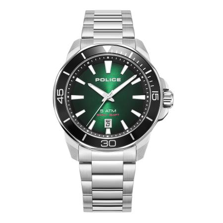Police POLICE Analoog horloge Thornton groen / zilver