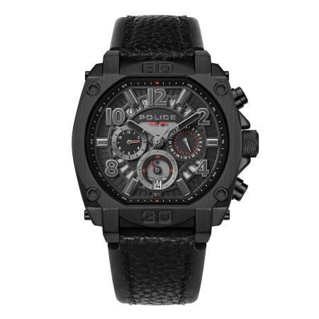 Police POLICE Analoog horloge Norwood grijs / rood / zwart