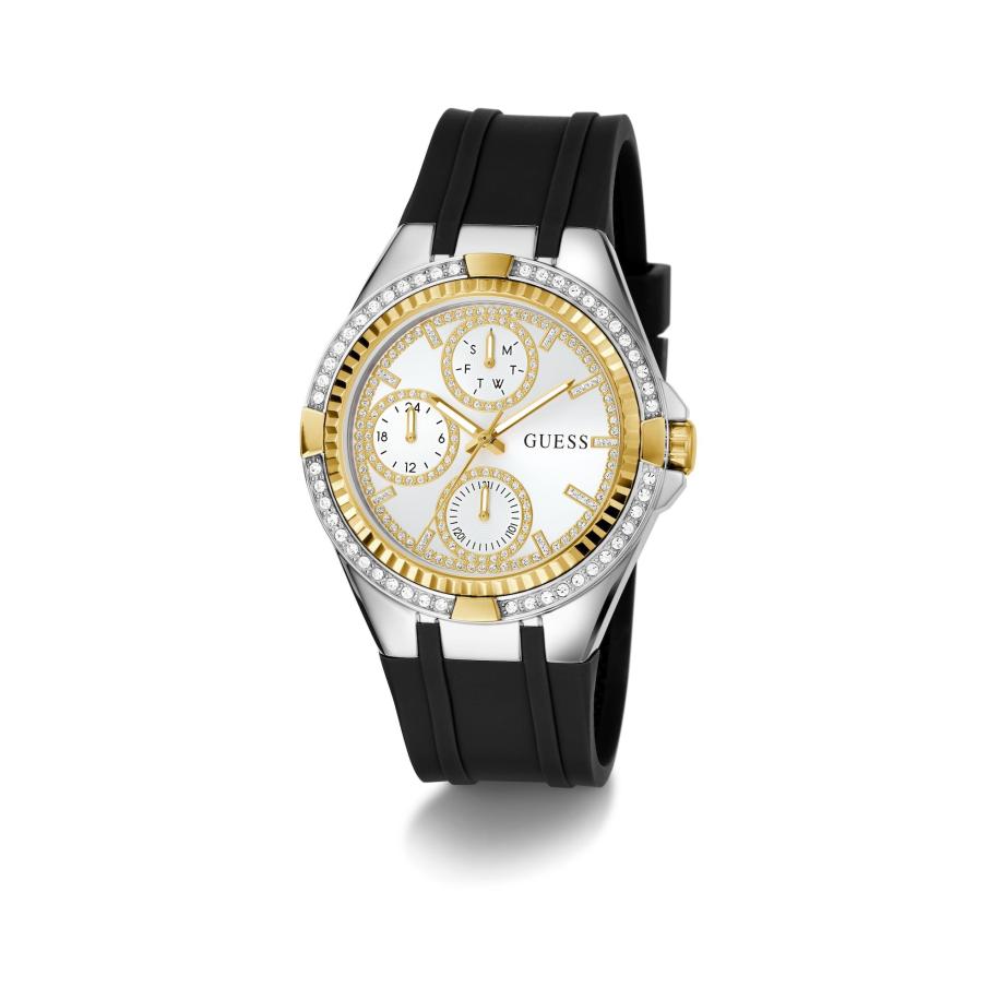 GUESS Analoog horloge SAVVY goud / zwart / zilver Zwart