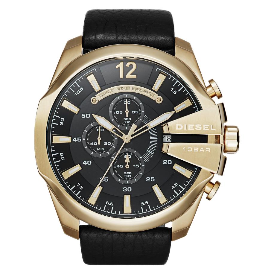 Diesel DIESEL Analoog horloge Mega Chief goud / zwart -