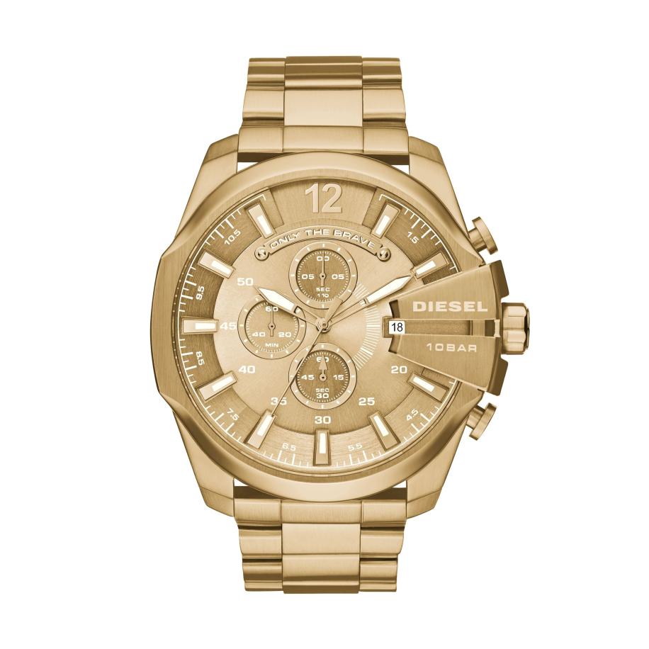 Diesel DIESEL Analoog horloge Mega Chief goud -