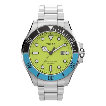 TIMEX Analoog horloge Harborside Coast blauw / groen / zwart / zilver