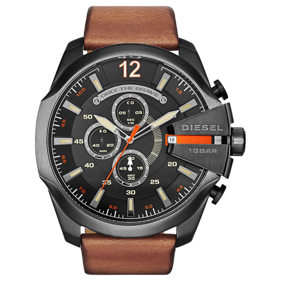 Diesel DIESEL Analoog horloge Mega Chief lichtbruin / zwart -