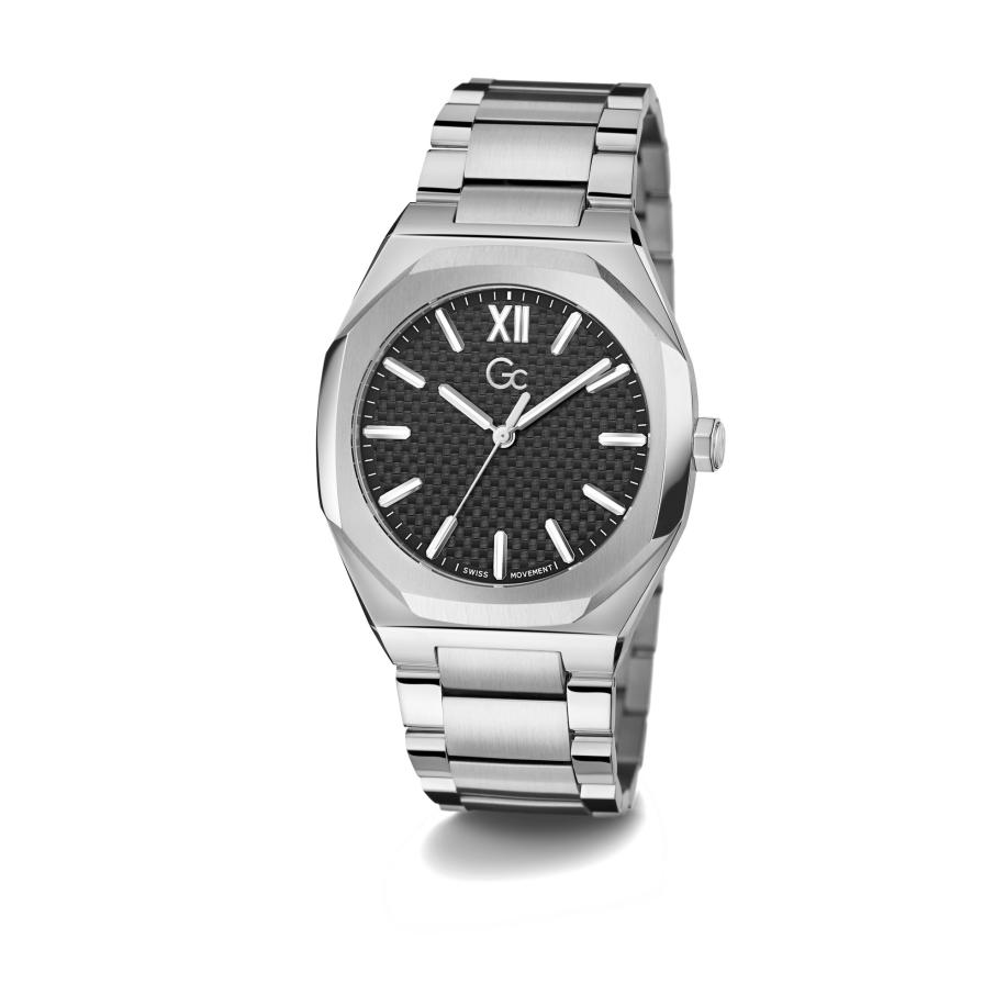 Gc Analoog horloge Gc Coussin Sleek zwart / zilver Zilver