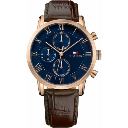 Tommy Hilfiger TOMMY HILFIGER Analoog horloge navy / bruin