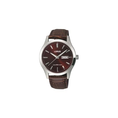 LORUS Analoog horloge donkerbruin / zilver