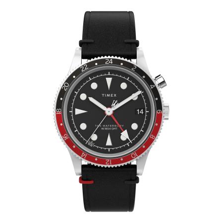 TIMEX Analoog horloge Waterbury Traditional rood / zwart / zilver