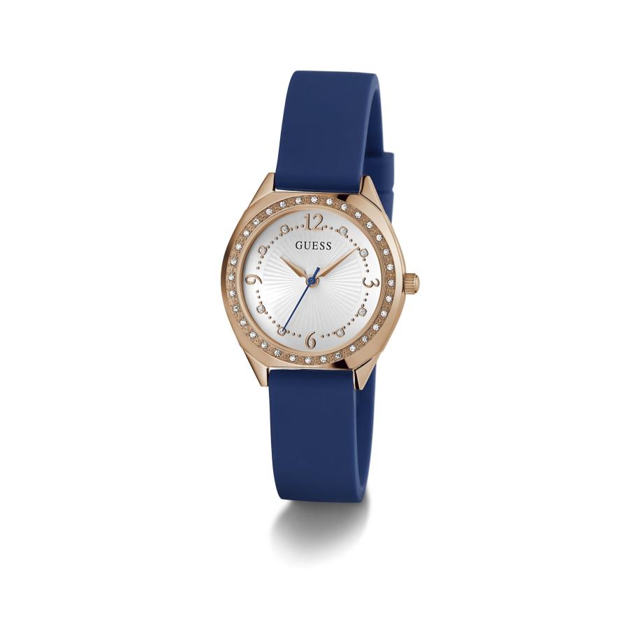 GUESS Analoog horloge CHARLOTTE navy / rose-goud Blauw
