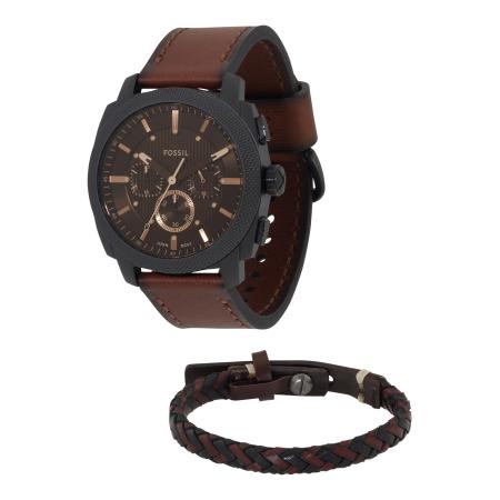 Fossil FOSSIL Analoog horloge MACHINE donkerbruin / zwart