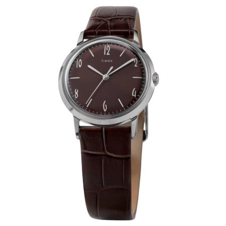 TIMEX Analoog horloge Marlin Handwind chocoladebruin / zilver