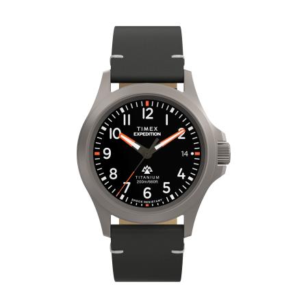 TIMEX Analoog horloge Expedition Titanium zwart / zilver / wit