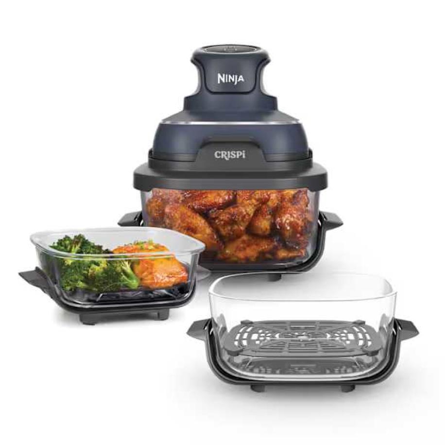 Ninja CRISPi 4-in-1 Airfryer met glazen vershoudschalen - Antraciet - Extra TempWare Glazen Schaal