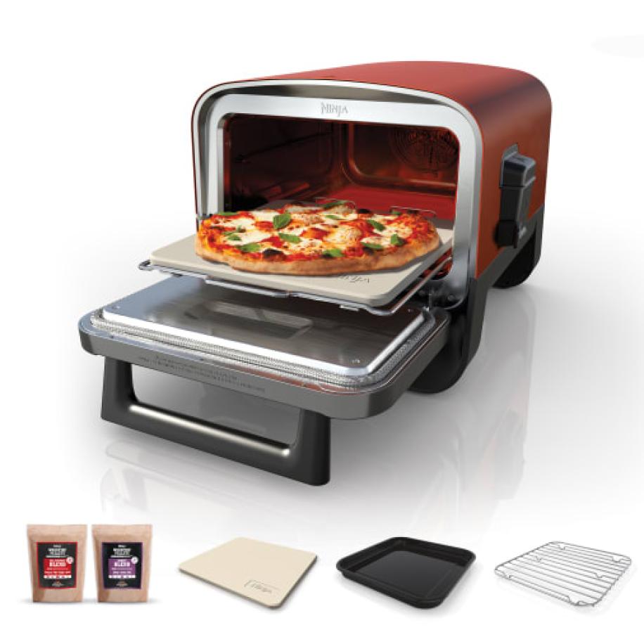 Ninja Woodfire-buitenoven pizzamaker en BBQ-rookoven