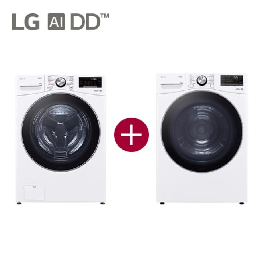 LG 20kg Wasmachine Intello DD TurboWash™ + 18kg Droger DUAL Inverter HeatPump Auto Cleaning Condenser - LC0R2N2.RH8AVCW